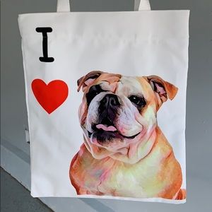 English Bulldog Art Canvas Bag